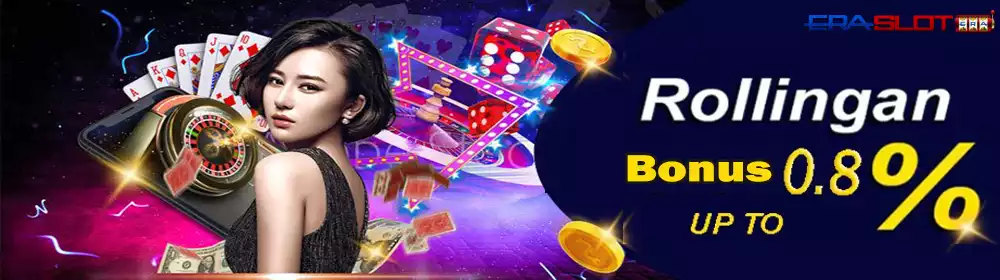 BONUS ROLLINGAN MINGGUAN 0.5% UP TO 0.8%
