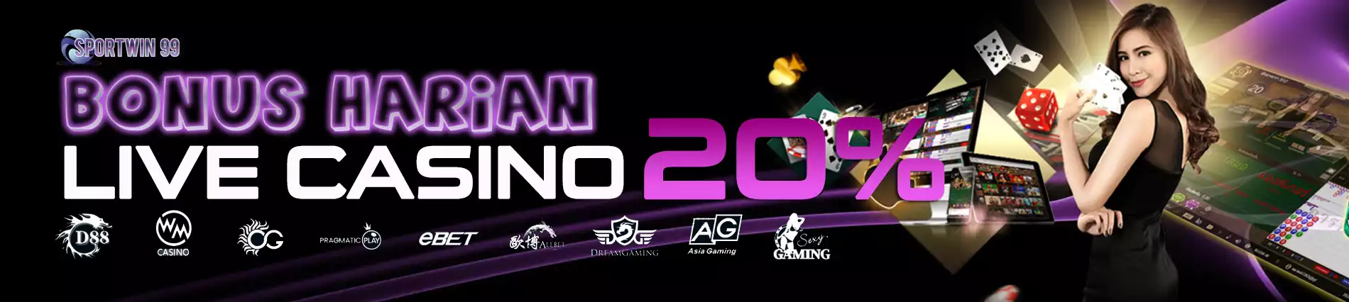 BONUS HAPPY HOUR 20% (LIVE CASINO)