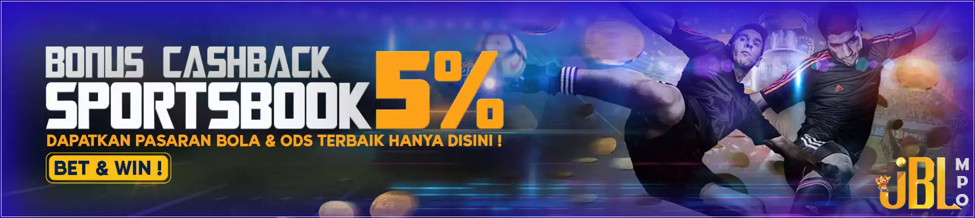 BONUS CASHBACK SPORTSBOOK 5%
