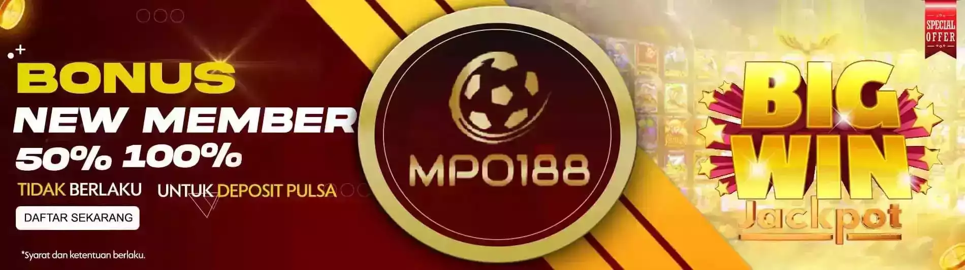 PROMO SLOT NEW MEMBER BONUS 50% & 100% 