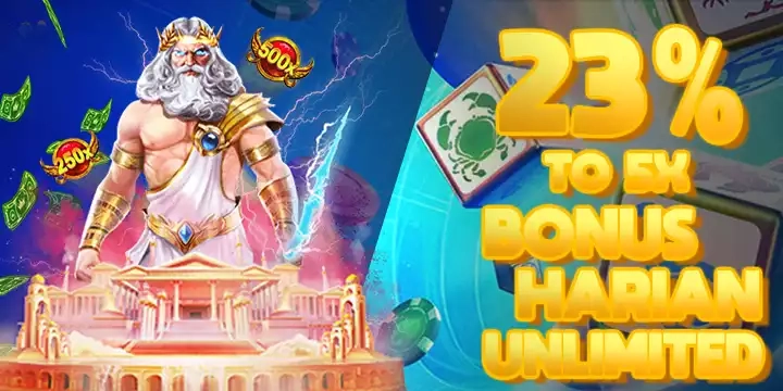 mobile Slot Bonus 23% Harian All Game to 5x