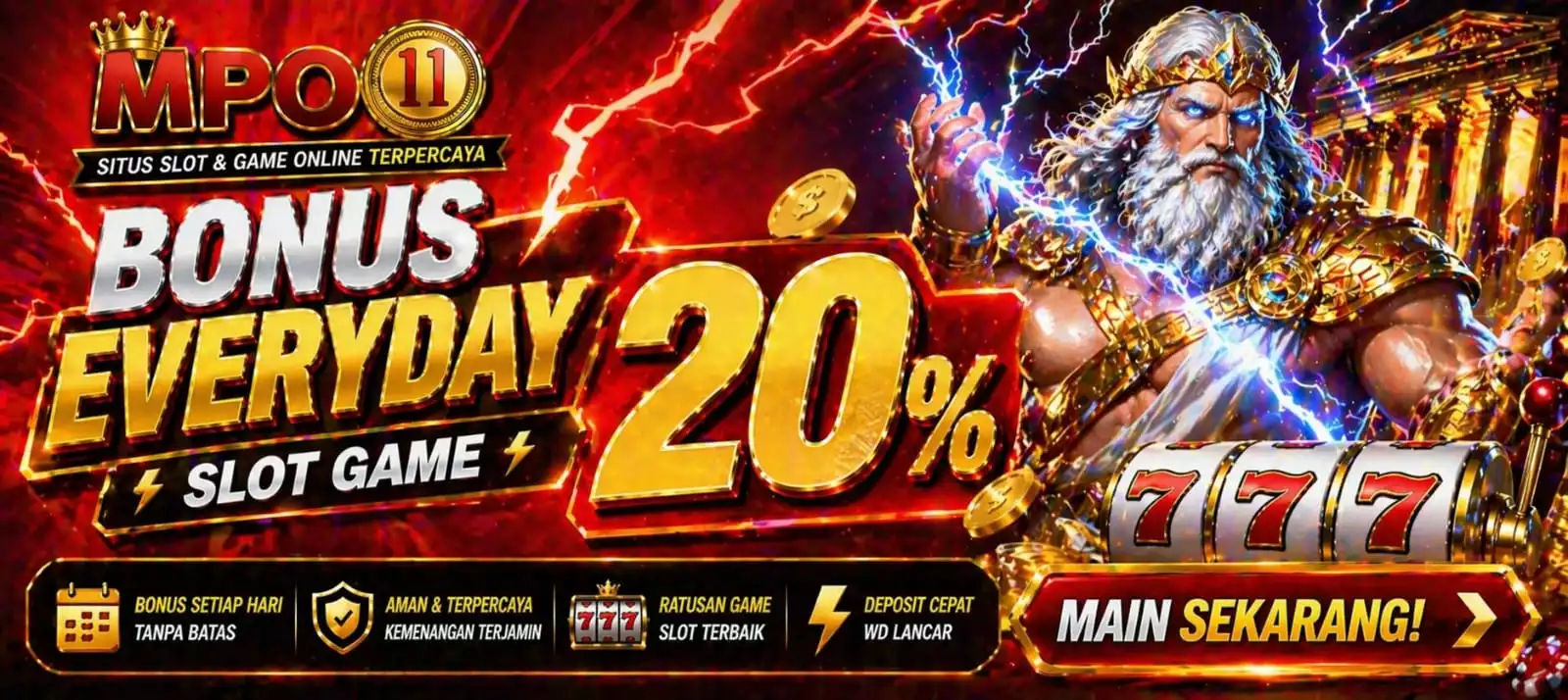 Bonus Deposit Harian Slot Game 20%