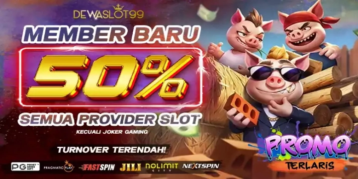 DEWASLOT99 Promo Banner - Bonus Member Baru 50%