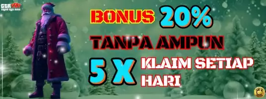 BONUS 20% Tanpa AMPUN SETIAP HARI ( Maksimal 5 KALI KLAIM per hari  )