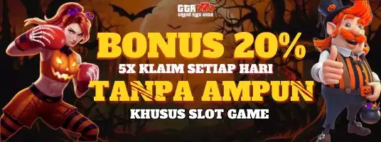 BONUS 20% Tanpa AMPUN SETIAP HARI ( Maksimal 5 KALI KLAIM per hari )