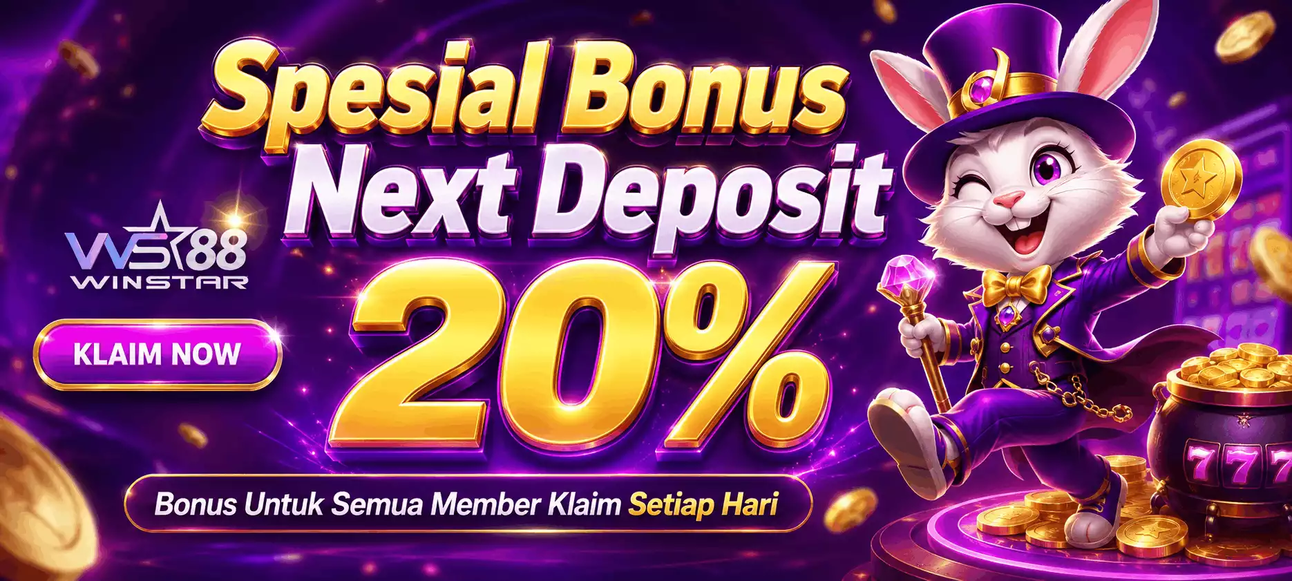 BONUS DEPOSIT SETIAP HARI 10% SLOT,5% SPORTBOOK DAN CASINO 