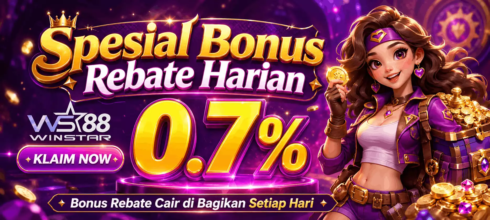 BONUS REBATE UNTUK SEMUA PERMAINAN!
