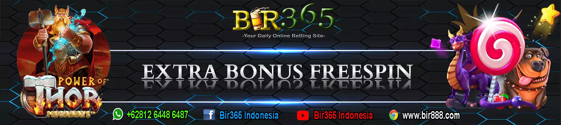 Extra Bonus  Freespin Bir365 5 Juta