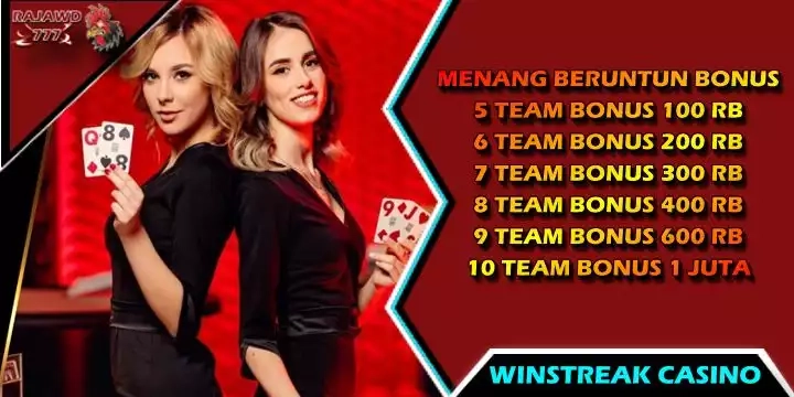 winstreak casino live terbesar bonus 1 juta di rajawd777 