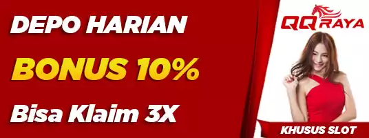 Bonus Deposit Harian Slot 10%